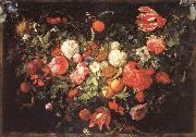 Jan Davidsz. de Heem A Festoon of Flowers and Fruit France oil painting reproduction